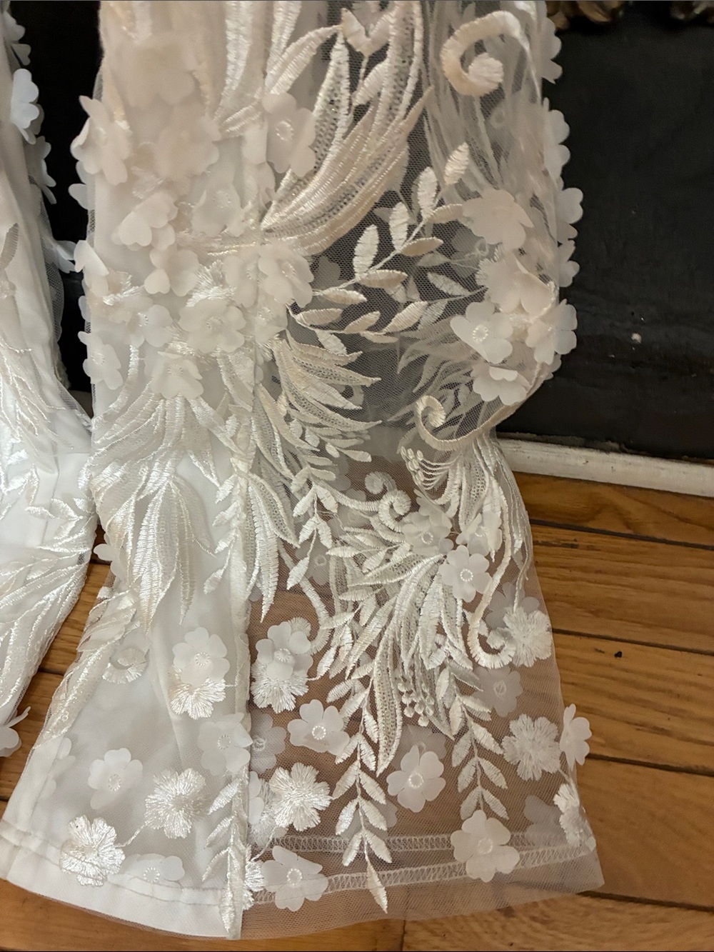 Fashion Nova White Embroidered Lace Jumpsuit Romper - Picture 15 of 16
